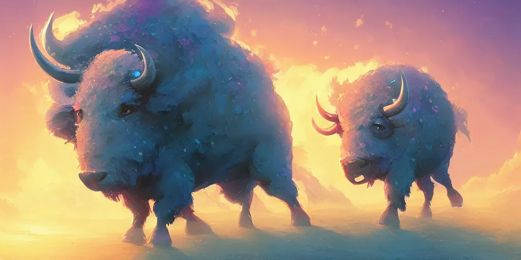 A Cute Character Buffalo Street Flour Alena Aenami Stable Diffusion