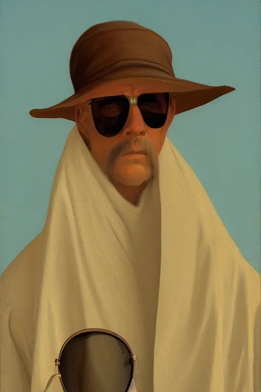 Portrait Of A Cloth Ghost With Sunglass Painting By Stable Diffusion