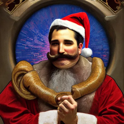 A Detailed Portrait Of Ted Cruz As Santa Ana At The Stable Diffusion