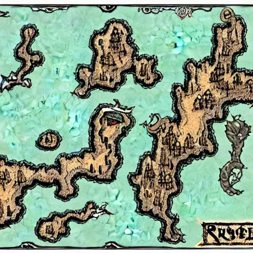 Rpg Fantasy Map With Monsters Stable Diffusion Openart