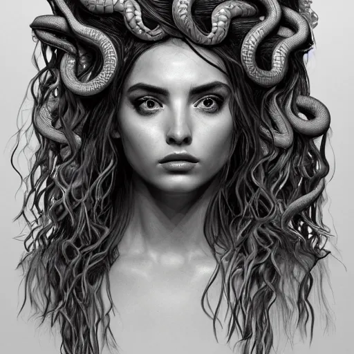 Ana De Armas Bust As Medusa From Greek Mythology Stable Diffusion