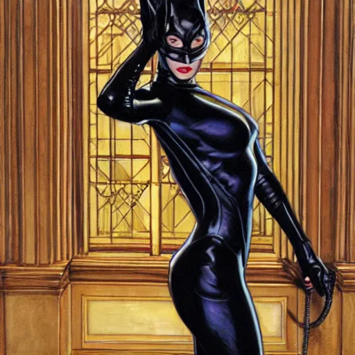 Catwoman In A Legislative Building By Donato Giancola Stable