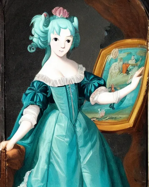 Th Century Romantic Painting Of Hatsune Miku Stable Diffusion Openart