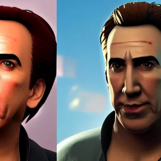 Nicholas Cage In Fortnite Character Render Full Body Stable Diffusion