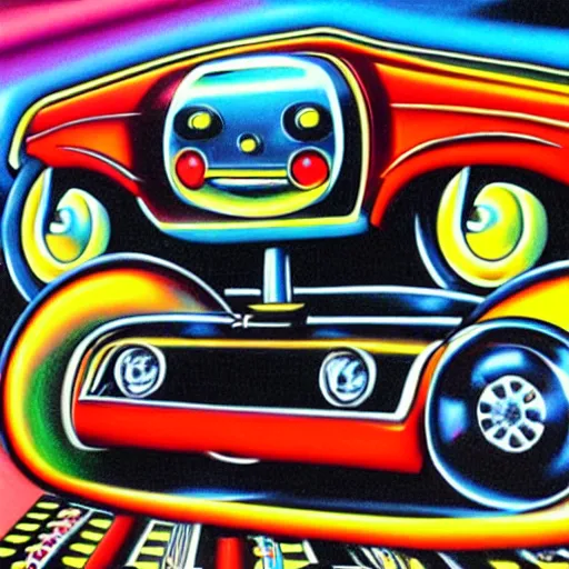 Centered Image Of A Lowrider Toy Robot Chicano Stable Diffusion