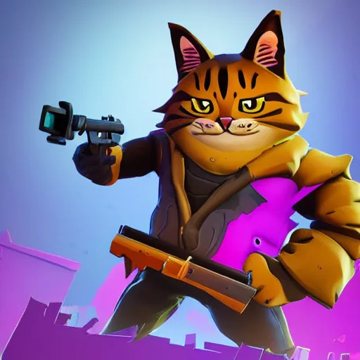 A Cat Playing Fortnite By Jim Davis Stable Diffusion Openart