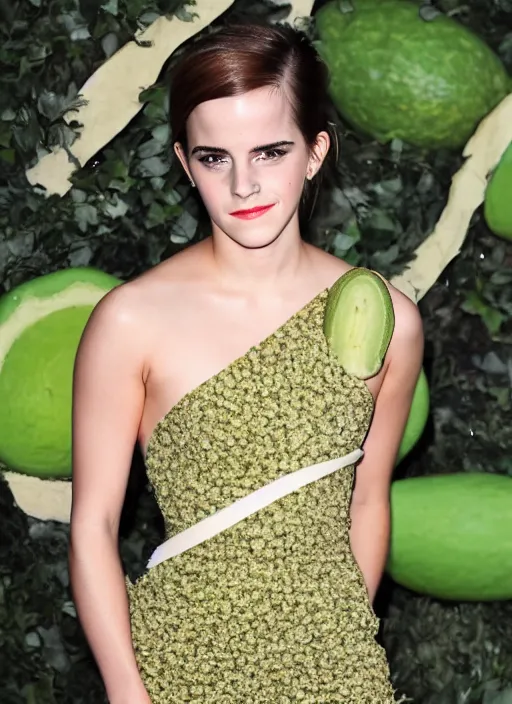 Emma Watson Dressed As An Avocado High Quality Stable Diffusion