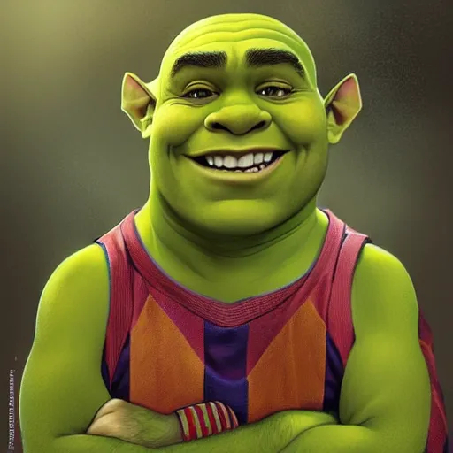 Shrek As Lionel Messi Highly Detailed Digital Stable Diffusion