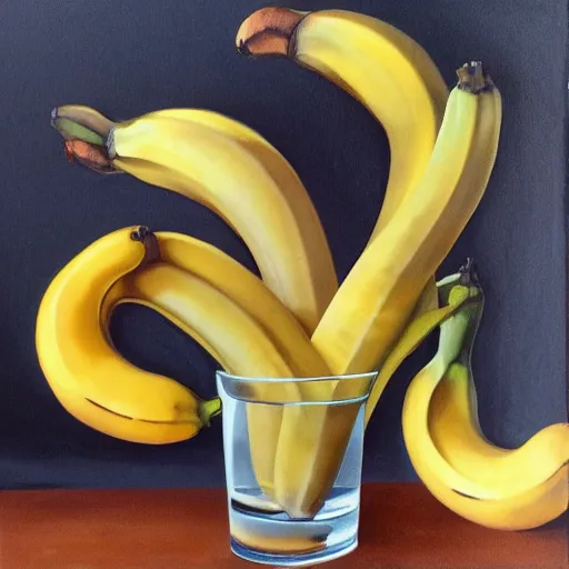 A Hyperrealistic Bouquet Of Vain Sultry Bananas In The Stable