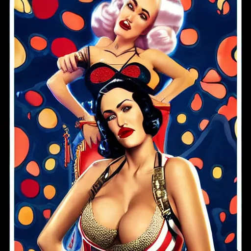 Pin Up Versions Of Gwen Stefani And Salma Hayek Epic Stable Diffusion