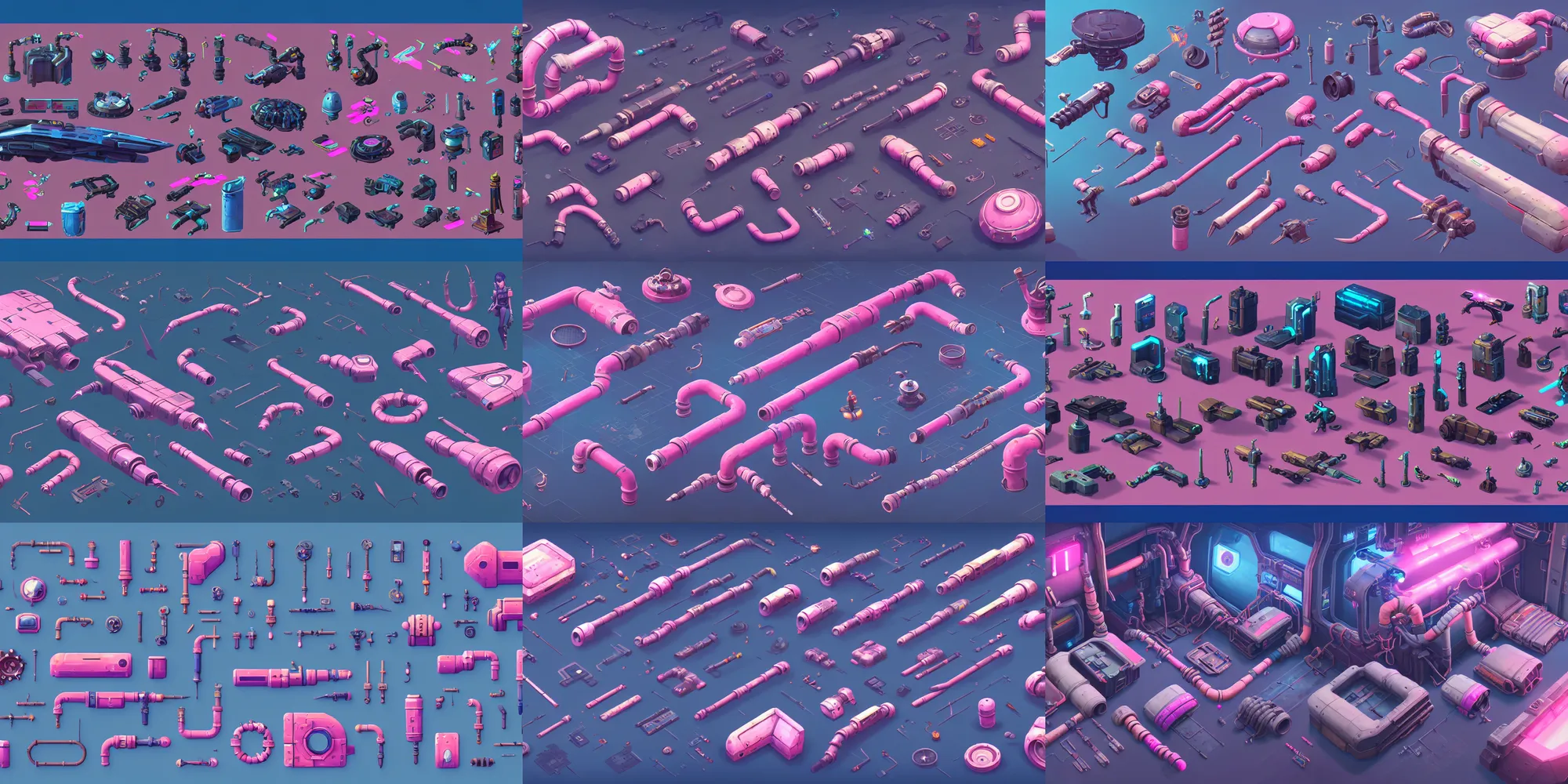 Game Asset Of The Sims Cyberpunk Utensils Of Pipes And Stable