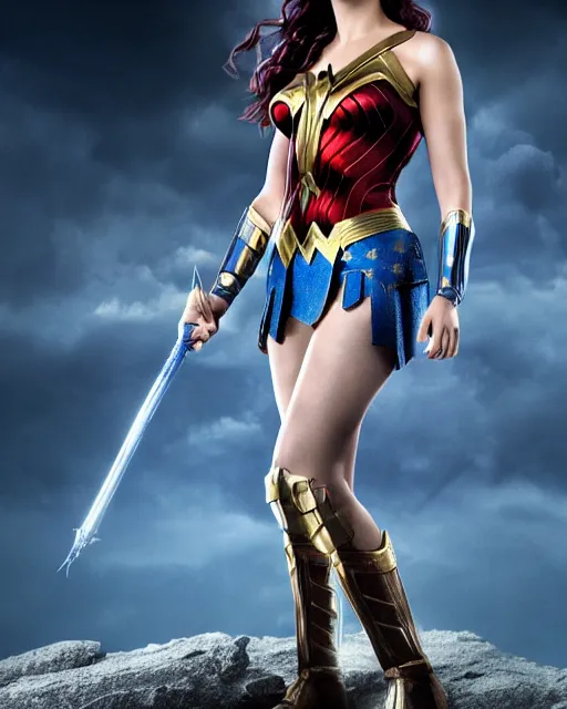 Scarlett Johansson As Wonder Woman Saber Movie Hyper Stable Diffusion