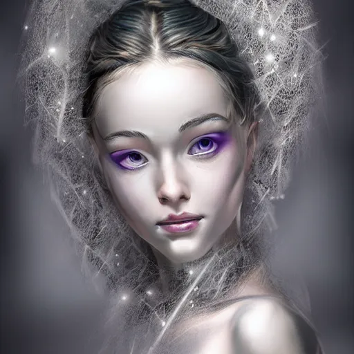 Beautiful Ballerina With One Cybernetic Eye Portrait Stable