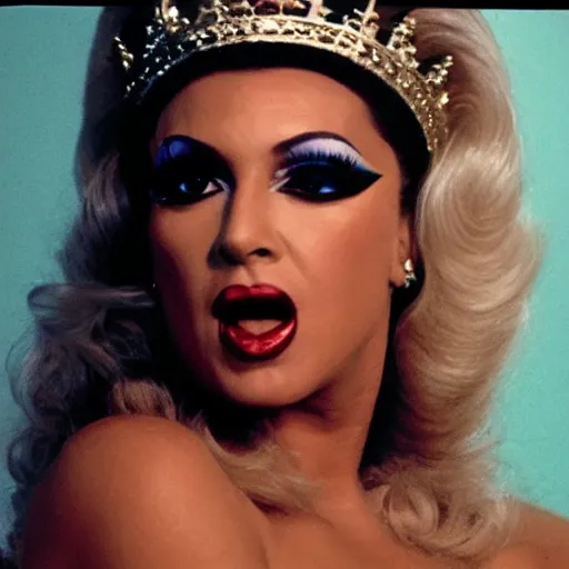 VHS Footage Of A True Queen Serving Cunt And Being Stable Diffusion