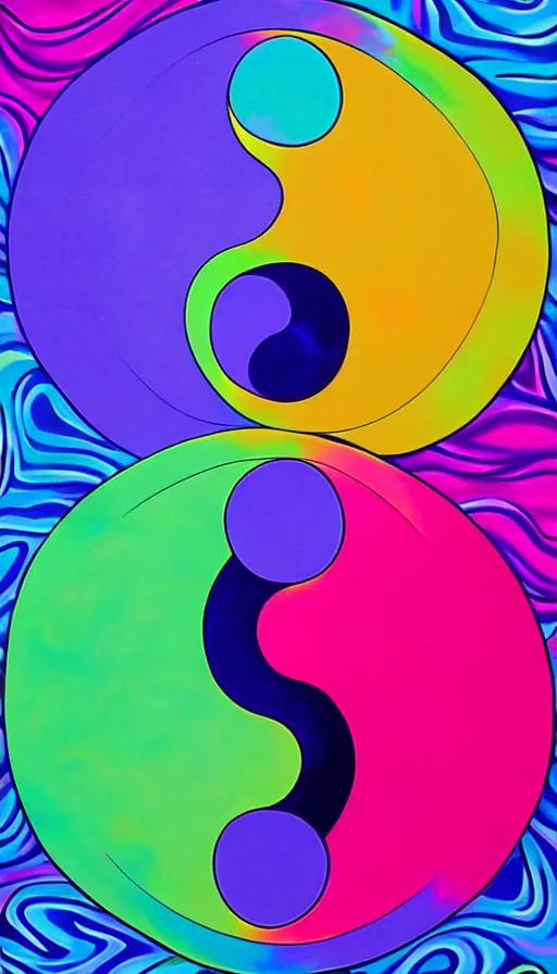 Abstract Representation Of Ying Yang Concept By Lisa Stable