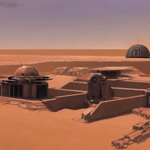 Post Apocalyptic Tatooine Artwork By Ralph Mcquarrie Stable