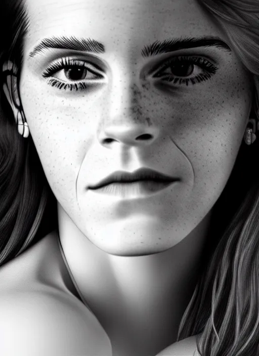 Emma Watson As A Hegre Model Intimate Portrait By Stable Diffusion