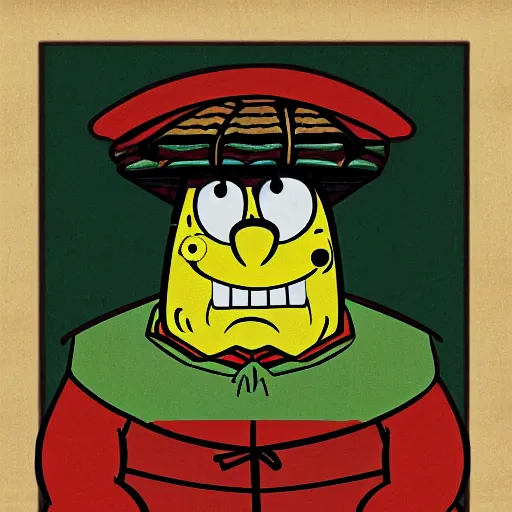 Portrait Of Spongebob Squarepants Edo Style Stable Diffusion OpenArt