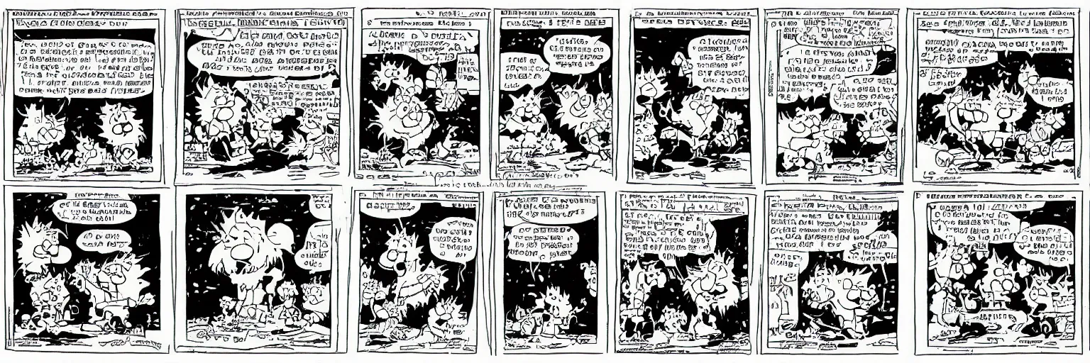 Panel Classic Garfield Comic Strip Created By Jim Stable Diffusion