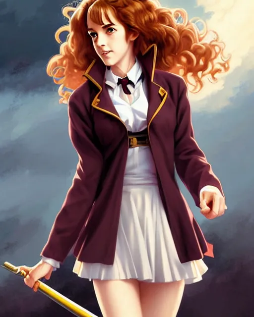 Pinup Anime Art Of Hermione Granger By Emma Watson In Stable