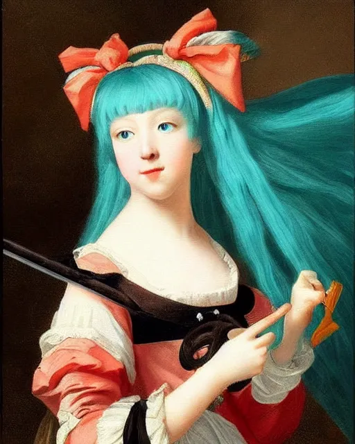 Th Century Romantic Painting Of Hatsune Miku Stable Diffusion Openart