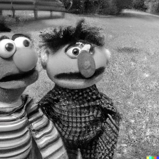 Realistic Sesame Street Bert And Ernie Horror Grays OpenArt