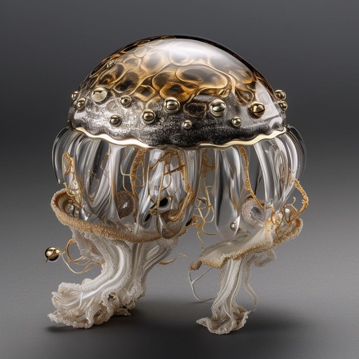 Luxury Gold And Silver Jellyfish OpenArt