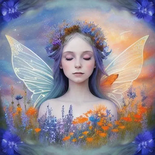 Fairy Goddess Of Wildflowers Ethereal Dreamscape Bl Openart