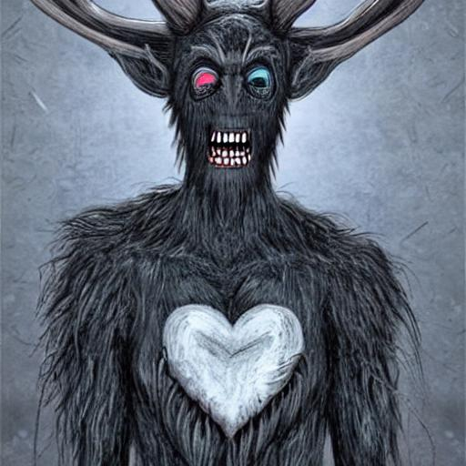 A Wendigo With Full Body Holding A Beating Heart Openart