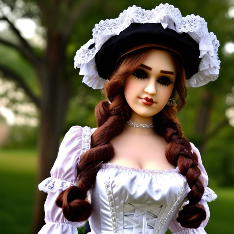 A Woman Turned Into A Doll Wearing A Victorian Dres OpenArt