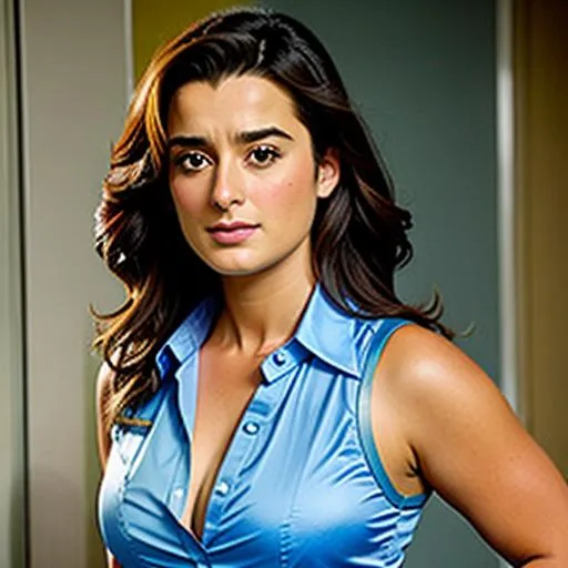 Cote De Pablo As Super Hot Shower Open Unbuttoned OpenArt