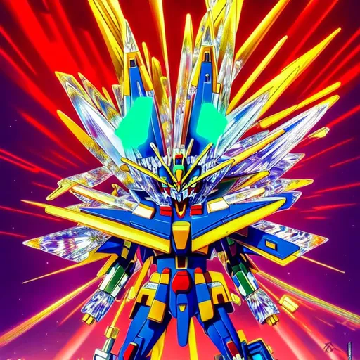 Ultimate Crystal Symmetric Gundam Davinci Red Sky Openart