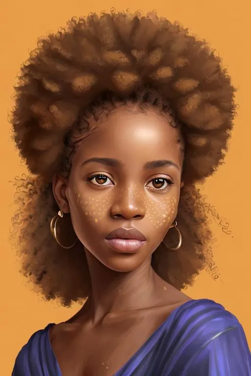 Portrait Of A Queen Person Smooth Soft Brown Skin OpenArt