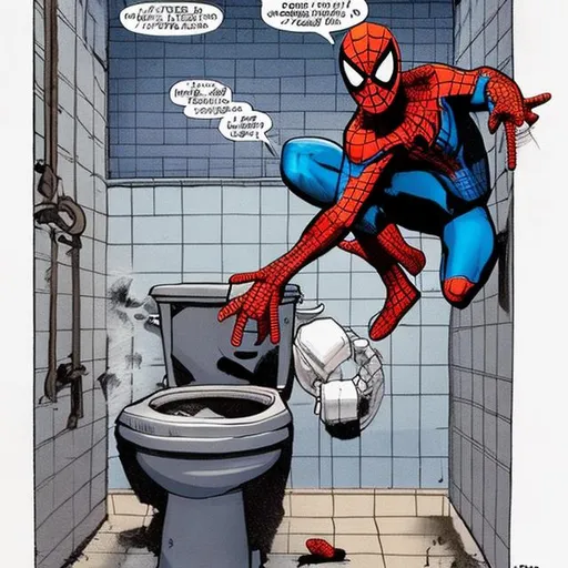 Spiderman Fighting A Skibidi Toilet Openart