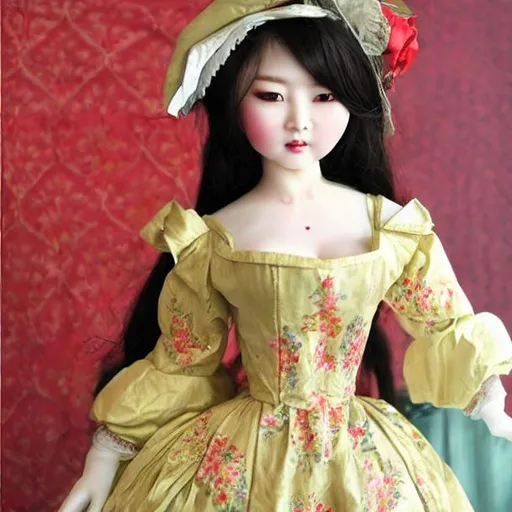 A Asian Woman Turned Into A Porcelain Doll Wearing A OpenArt