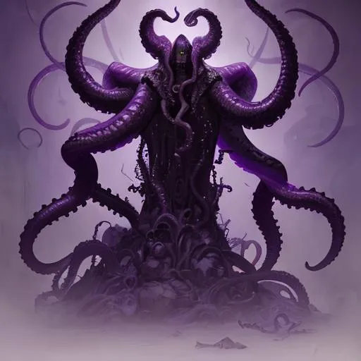 Purple Knight Eldritch Being Tentacles Lovecraft Openart