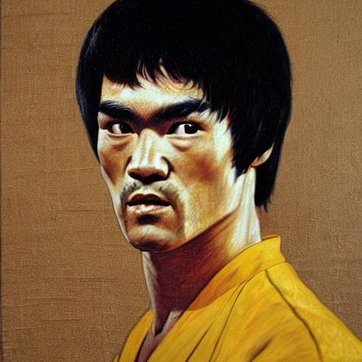 Detailed Portrait Of Bruce Lee In The Style Of Arte OpenArt