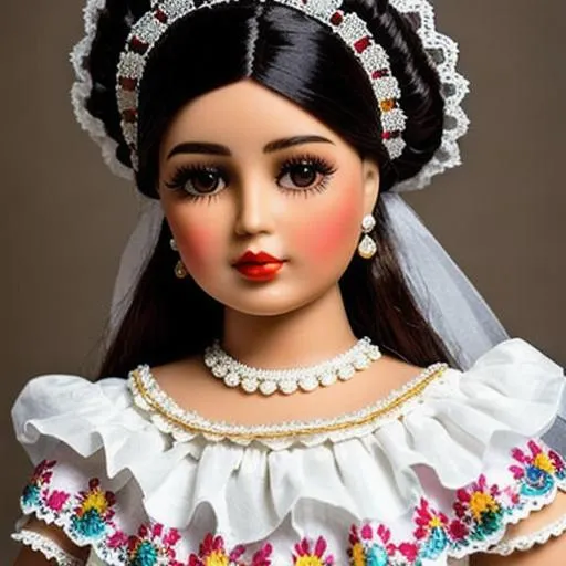 A Mexican Women Turned Into A Porcelain Doll In A Do