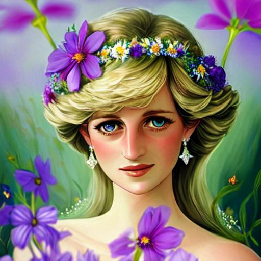 Princess Diana As A Fairy Goddess Of Wildflowers Eth Openart