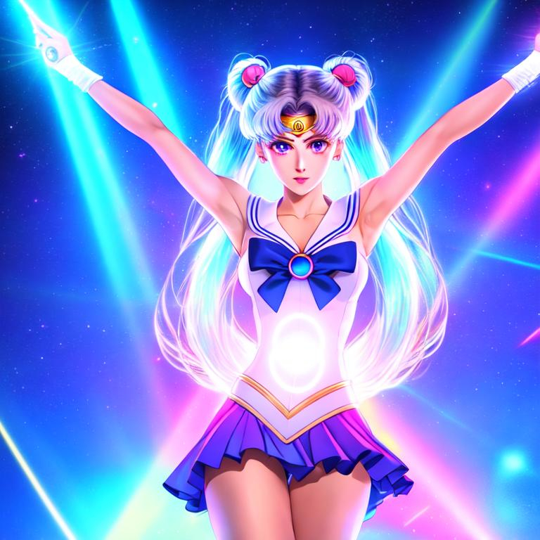 Sailor Moon Dancing At Dancing Pole Cyberpunk Rgb Openart