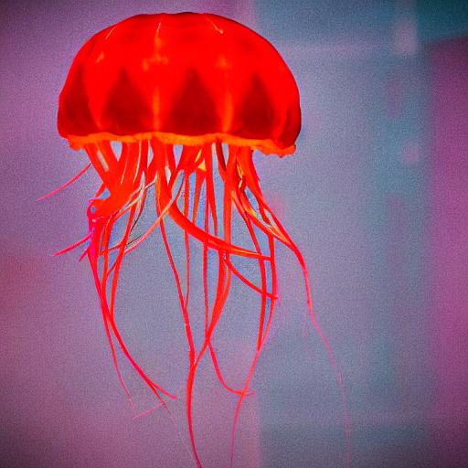 Neon Red Jellyfish OpenArt