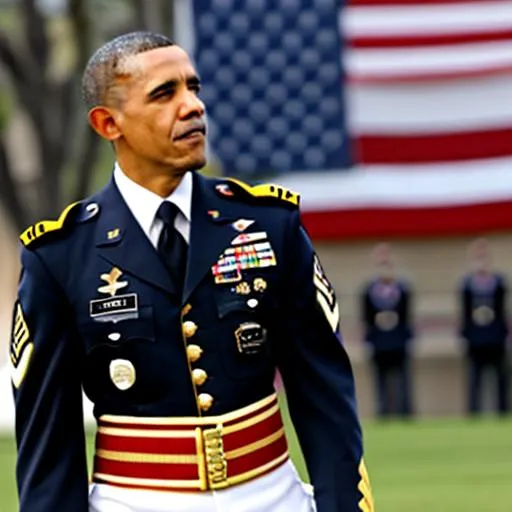 Obama In A General S Uniform Openart