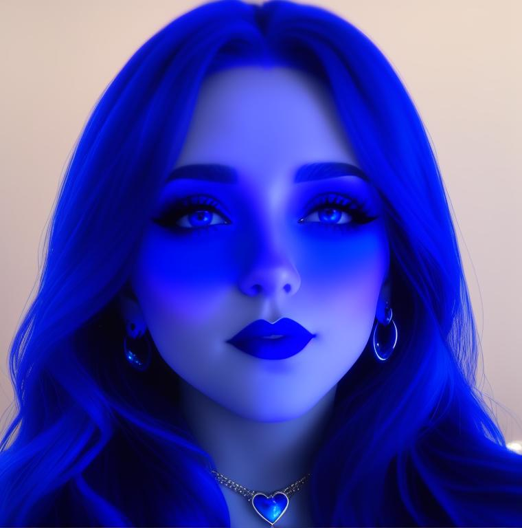 Kayleigh McEnany Blue Lips Shining Blue Eyes Blu OpenArt