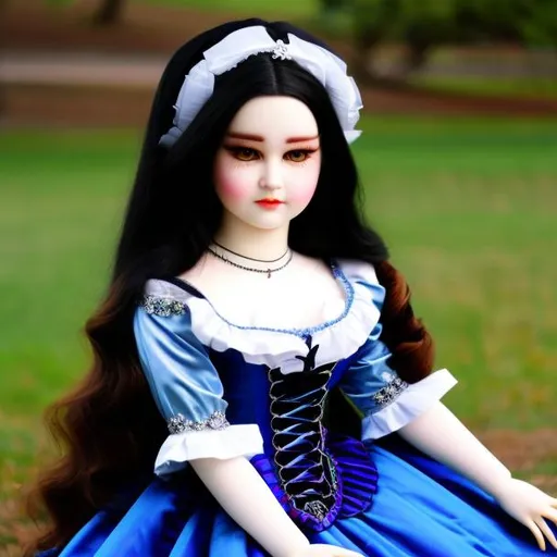 A Asian Woman Turned Into A Porcelain Doll Wearing A Openart