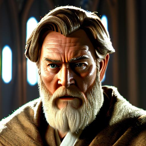 Ultra Realistic Photo Of Old Obi Wan Kenobi Star Wa