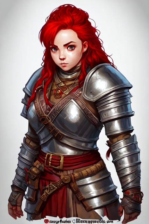 Badass Female Dwarf In Heavy Runic Full Plate Armor Openart