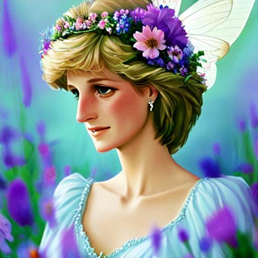 Princess Diana As A Fairy Goddess Of Wildflowers Eth OpenArt