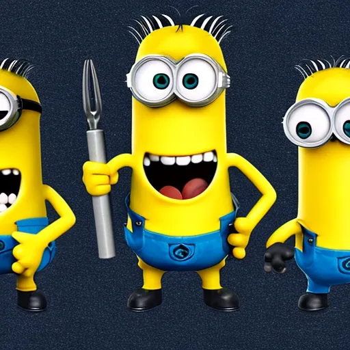 Muscular Minions With A Power Drill Googly Eyes To