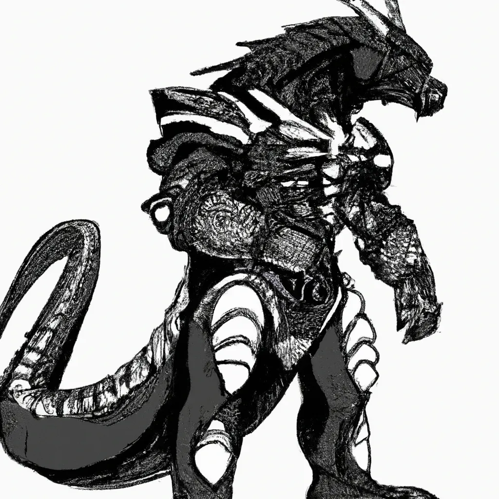 Massive Anthropomorphic Komodo Dragon Demon Warrior Openart