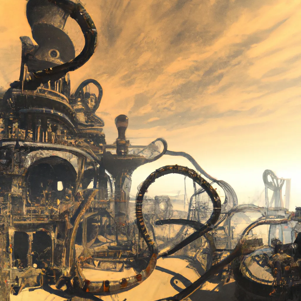 An Immense And Splendid Steampunk Fortress Robotic Openart